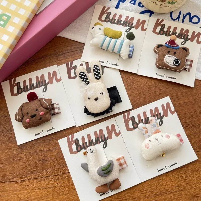 10PCS Pinces à cheveux d'animaux de dessin animé mignons pour filles