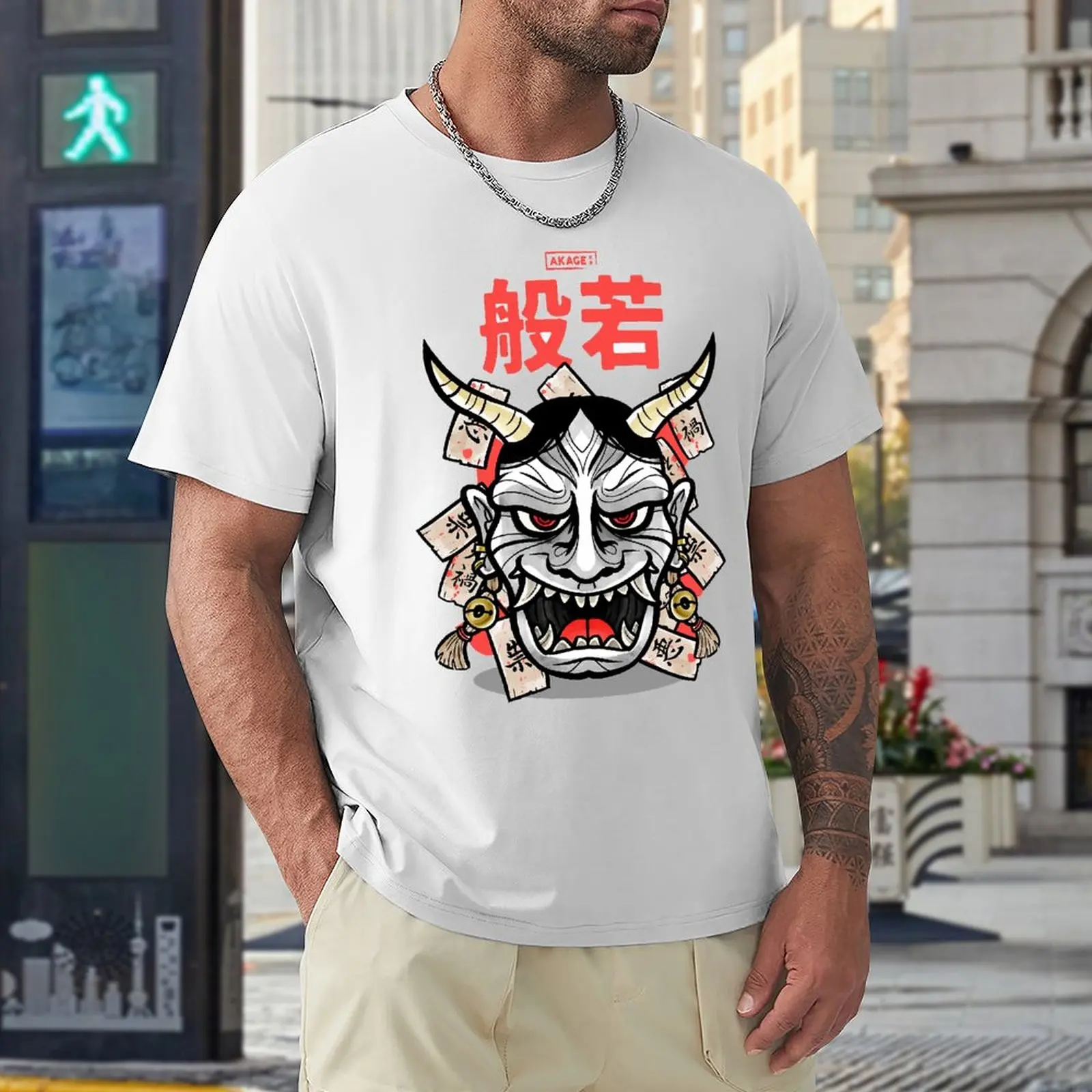 The Hannya Mask Japanese Demon Oni Yokai T-Shirt Fresh Sports Tshirt Novità Fitness Humor Graphic Eur Size