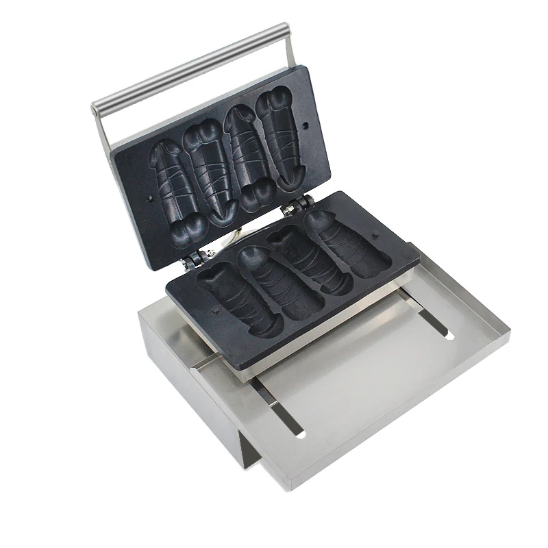 Commercial  A Piece of Gayke 4pcs  Penis Shape Waffle Maker Iron Stick Baking Machine Grill Baker Waffle Snacks Baker Waffle