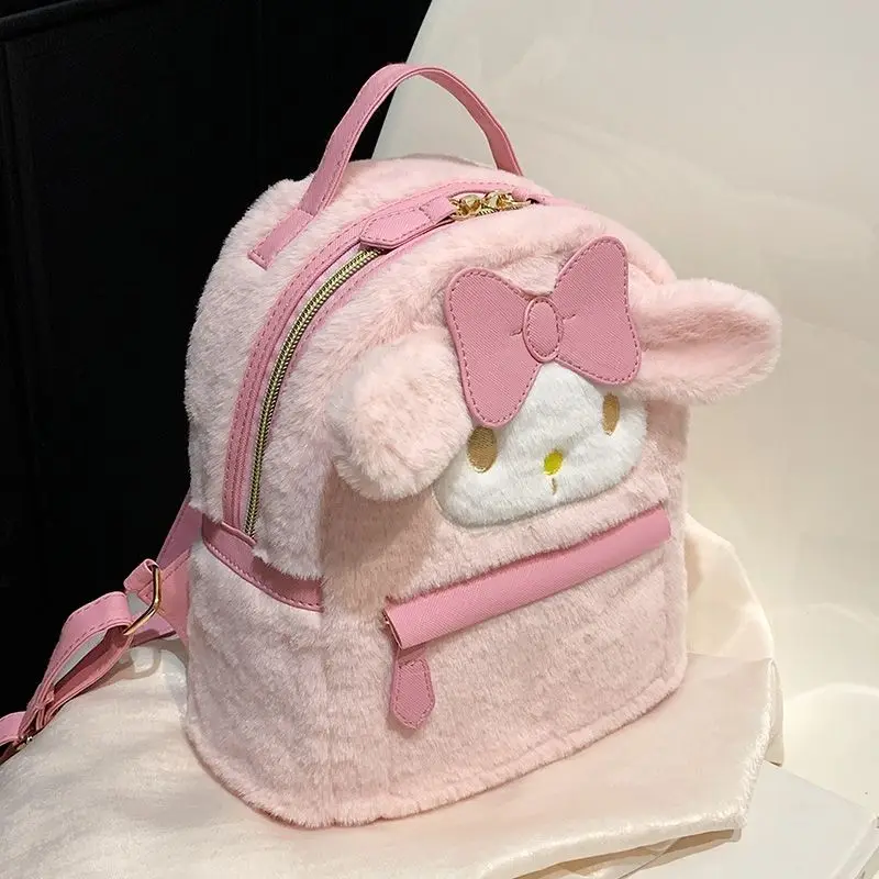 

Sanrioed Kawaii Anime Cartoon series Kuromi Cinnamoroll My Melody Plush Backpack Cute JK Lolita Soft Girl Backpack