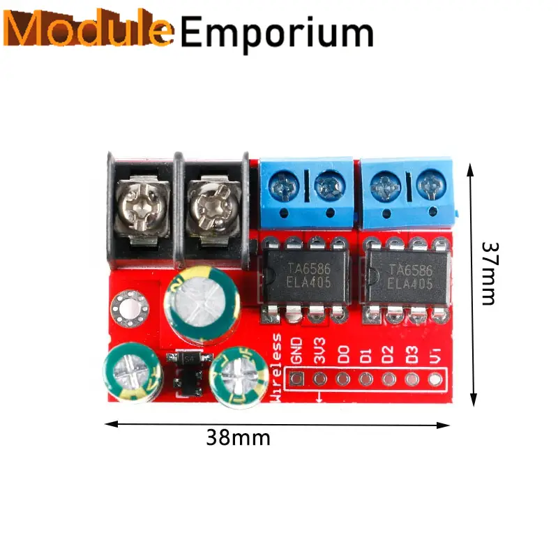 5A Dual Channel DC Motor Drive Forward Reverse PWM Remote Control Voltage Speed Relay Module ZK-5AD image 6