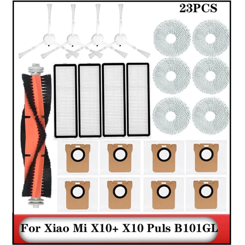 

23 шт., запасные части для робота-пылесоса Xiaomi X10 + X10 Plus B101GL