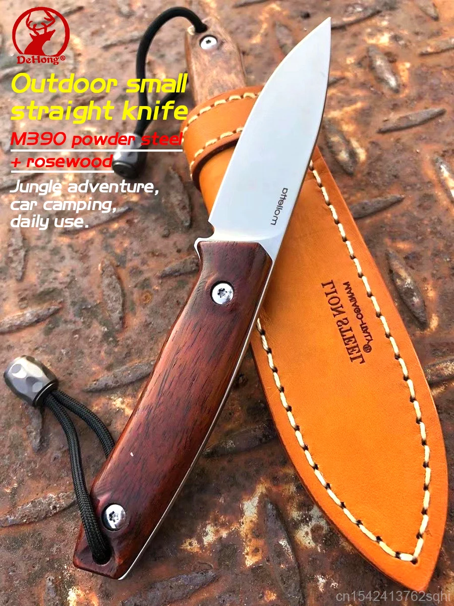 OutdoormultifunctionknifeM390powdersteelsandalwoodhandle