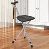 Folding Walking Cane with Seat for Seniors & Adults Adjustable Cane Chair Walking Stick Crutch Chair 5