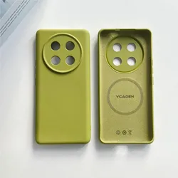 Candy Color Magnetic Liquid Silicone Case Cover for Honor 90Pro (Nutmeg Green)