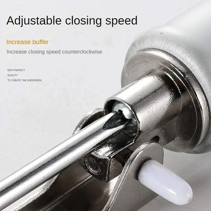 Soft Closing Automatic Door Closer 35KG Pneumatic Adjustable Speed Positioning Door Stop Protective Holder Hardware door closer