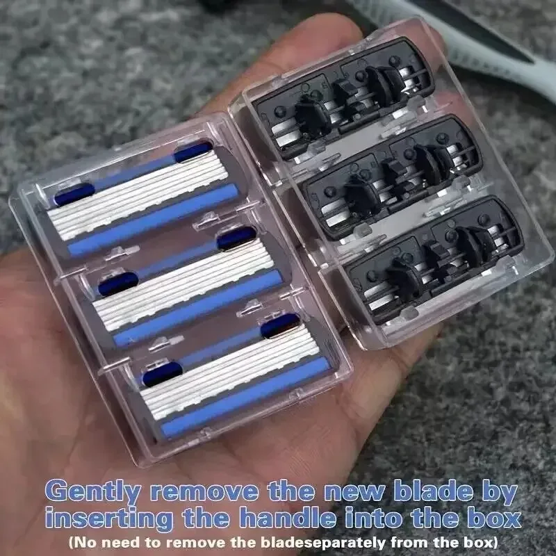 Razor Shaver Men's Manual Safety Razor 6-layer Stainless Steel Hair Removal Knife Replaceable Head Tools