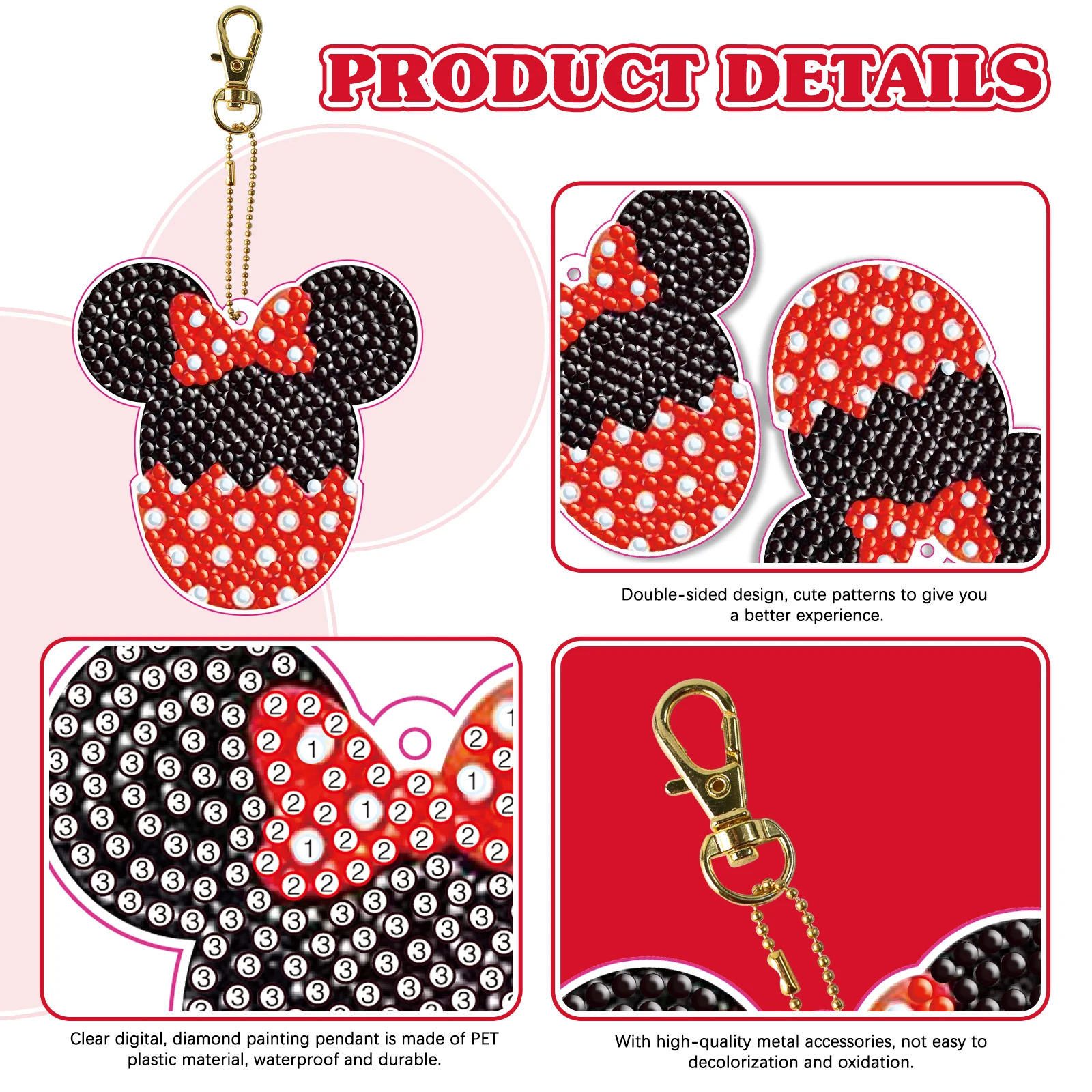 LV x MickeyMouse Keychain - Red Bow