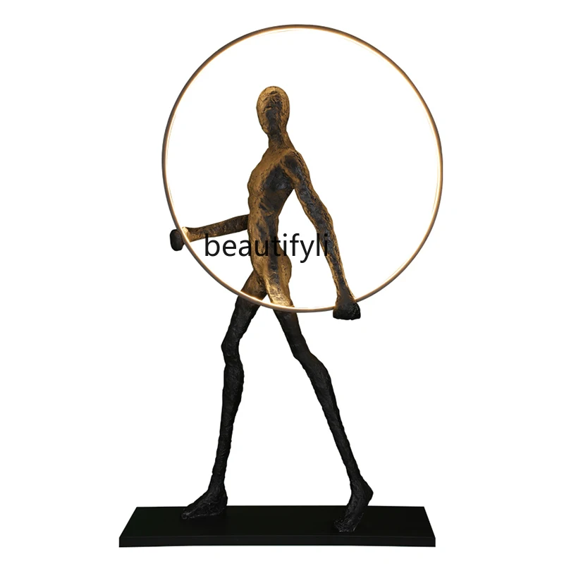 

CXH Creative Large Human Body Decoration Humanoid Art Sculpture Ball Floor Lamp