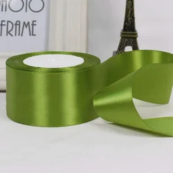 Pink Satin Ribbon for Festive Gift Wrapping and DIY Crafts (Army Green)