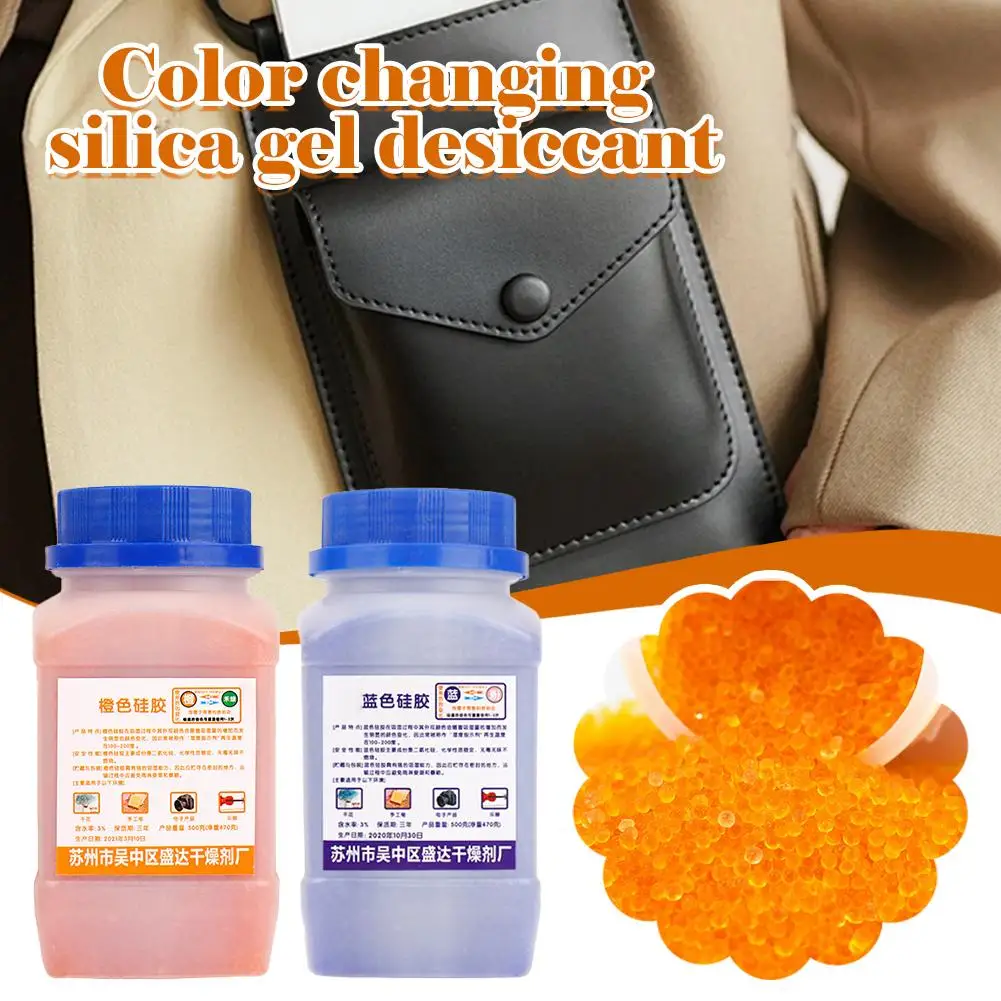 Reusable Silica Gel Beads Moisture Absorber Electronic Product Desiccant Dehumidifier Blue/orange Per Box