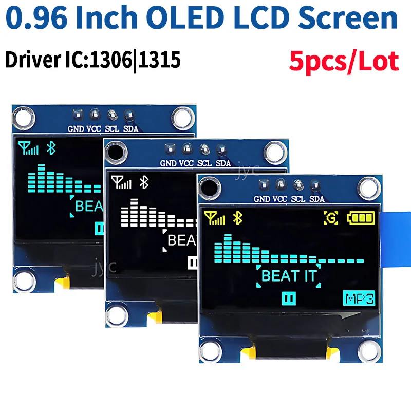 PC Clonico Módulo De Pantalla LED OLED SPI/IIC I2C Para ARDUINO, 0,96 ", Blanco Oled Arduino