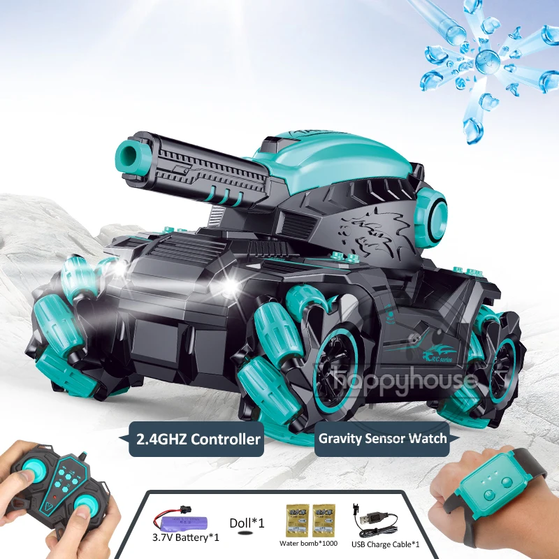 Remote Control Tank for Children Water Bomb Tank Toy Electric Gesture Remote Control Car RC Tank multiplayer RC Car for Boy Kids wall climbing car RC Cars