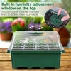 New 12 Hole Seedling Trays Tools Seed Starter Pots Plant Flower Grow Box Propagation for Gardening Grow Starting Germination Box 1