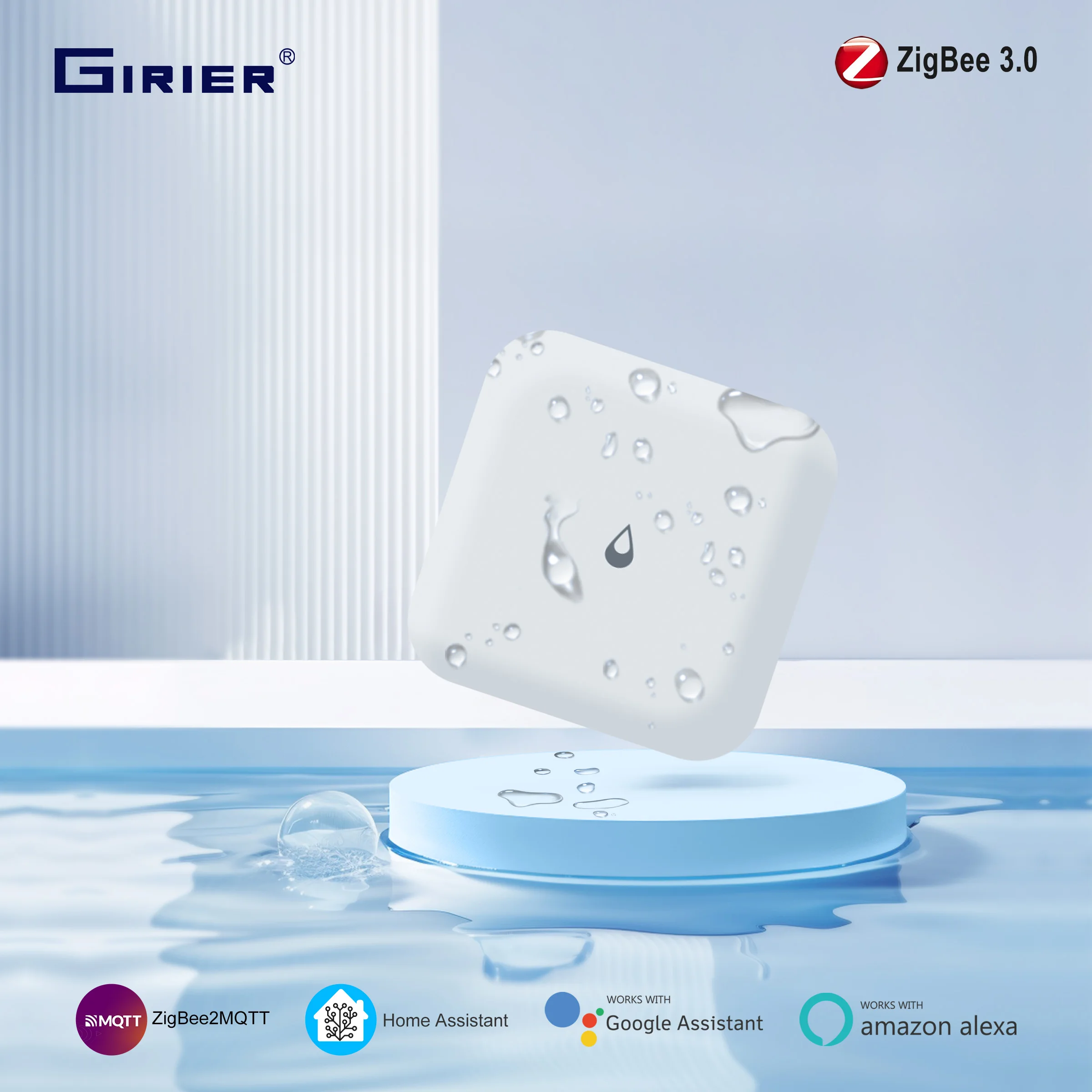 Girier ZigBee Water Leak Sensor Smart Home Security Detector