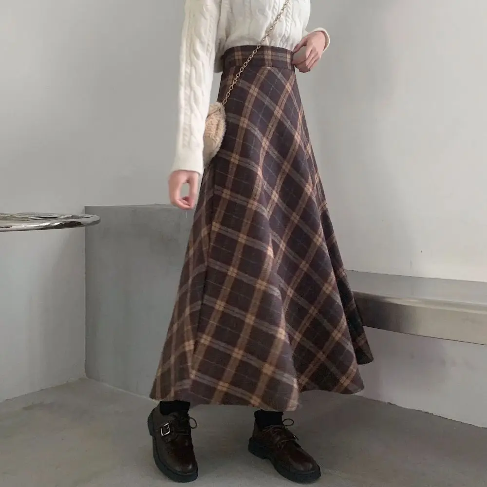 Retro woolen skirt size chart visual