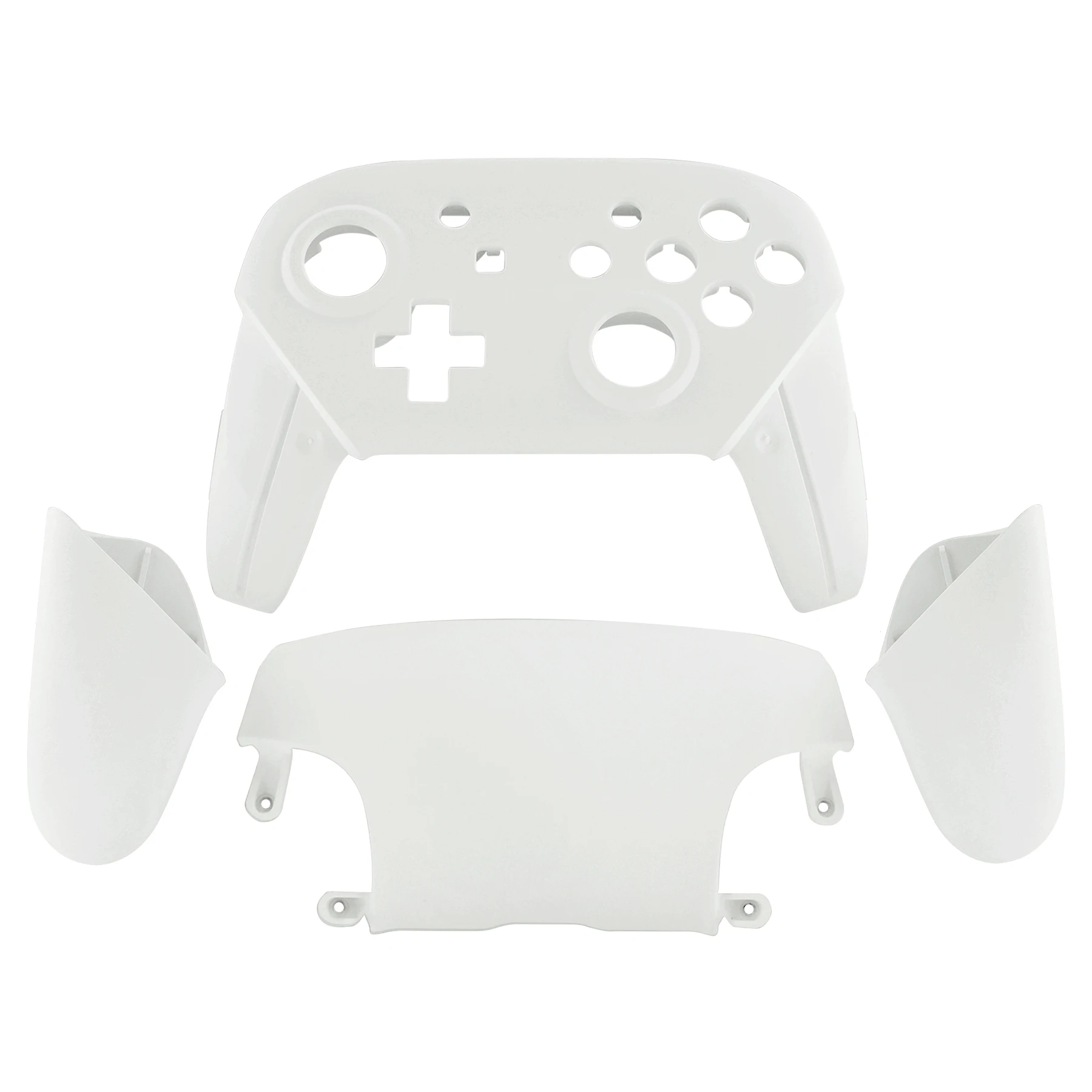 extremerate toque macio branco placa facial carcaça invólucro capa alças substituição para nintendo switch pro controller
