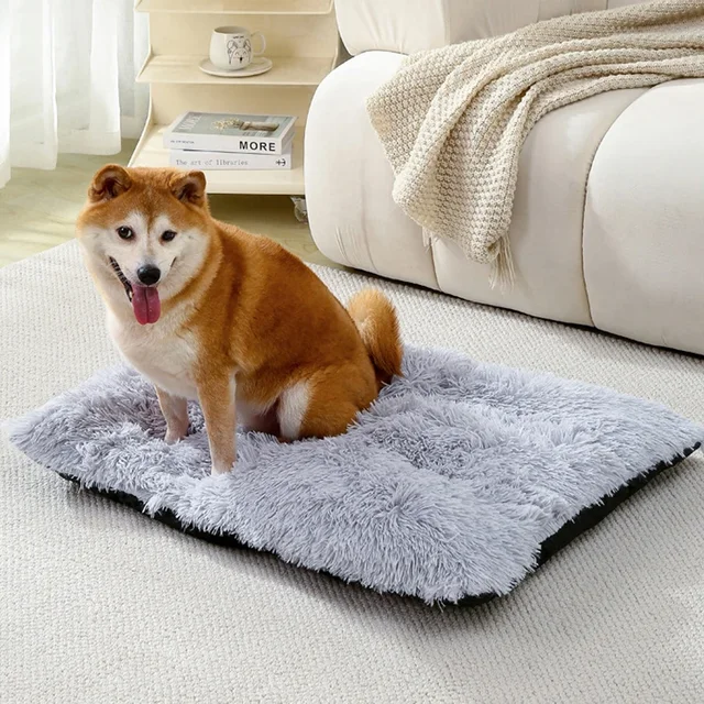 2025 Dog Bed Pet Warm Sleeping Mat Pet Bed Soft Plush Pet Blanket Bed Dog Anti-Slip Pet Bed Mat Cat Fluffy Comfy Large Dogs Bed 4