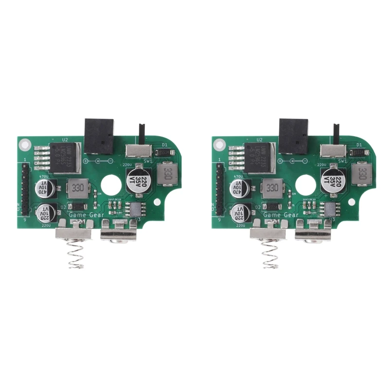 2X Pre-Saldato Per Sega Game Gear Gg All Edition Sostituisci L'Alimentazione On Off Board Kit Di Riparazione Condensatori Ic