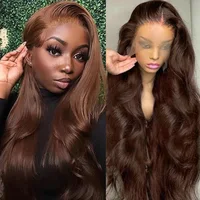 250 Density Human Hair Wigs Chocolate Brown Lace Front Wig Body Wave Wig 13x6 Hd Lace Frontal Wig for Black Women Clearance 1