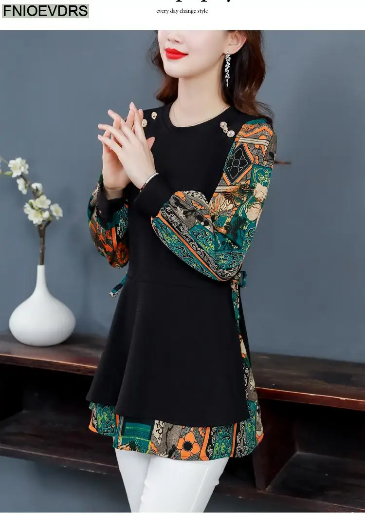 M-5XL Loose Clothes 2023 Women European Fashion Elegant Office Lady Work Button Shirt Casual Tunic Belly Peplum Tops And Blouses