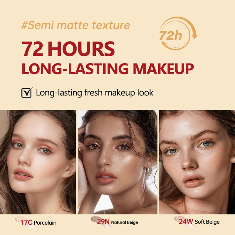 Face Foundation Cushion Foundation All Skin Colors Brightening Contouring Foundation Cream Flawless Waterproof Sunproof Lasting Cosmetic