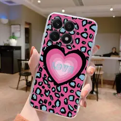 Coque de téléphone douce transparente avec motif léopard et papillon