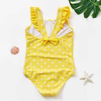 Costumi da bagno interi per ragazza 2 3 4 5 6 anni Costumi da bagno stampati per bambini Costumi da bagno estivi da spiaggia Costumi da bagno per bambini con fiocco Costumi da bagno al mare 1