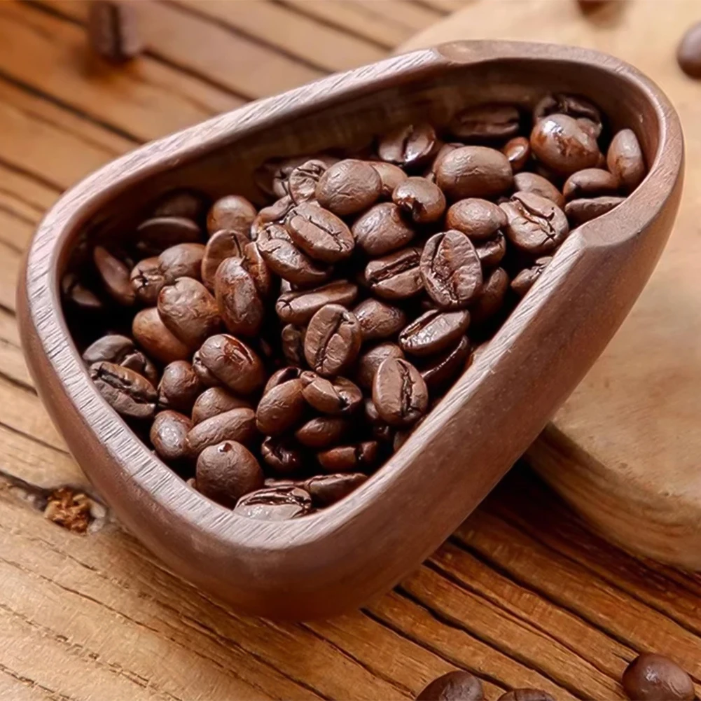 Wooden Coffee Bean Dosing Cup Spray Bottle Tea Leaves Barista Set Anti-Static Coffee Bean Spray Measuring Tray for Coffee Lovers