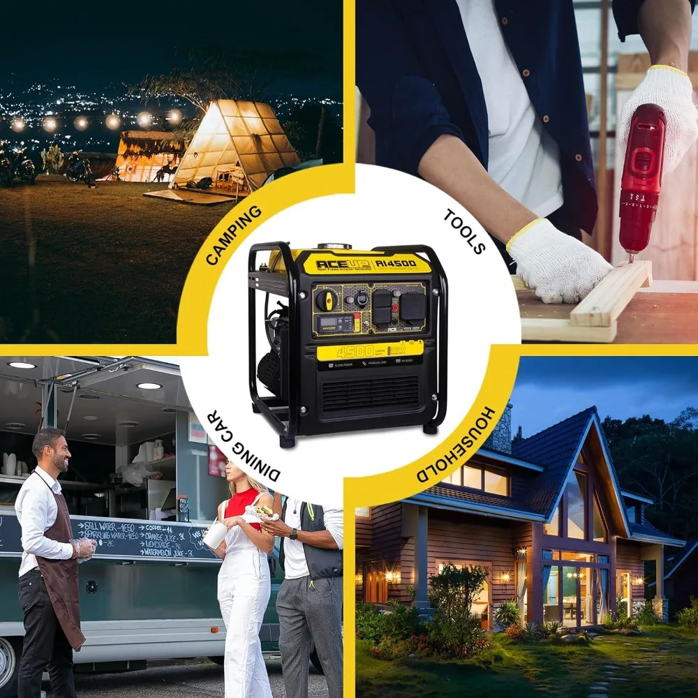 Description Picture 6 of itemGas Turbine Generators 4500 Watt Open Frame Inverter Generator Gas Generator 223CC RV-Ready EPA Compliant