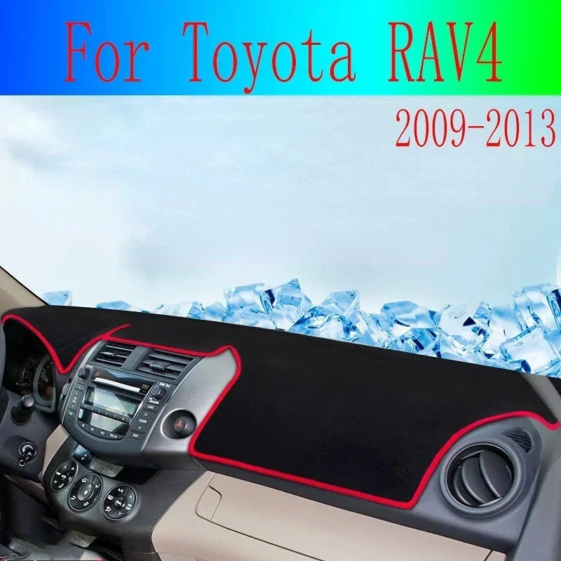 

For Toyota RAV4 2009 2010-2013 Car Dashboard Avoid Light Sun Shade Pad Instrument Platform Desk Cover Mat Carpets Accessories