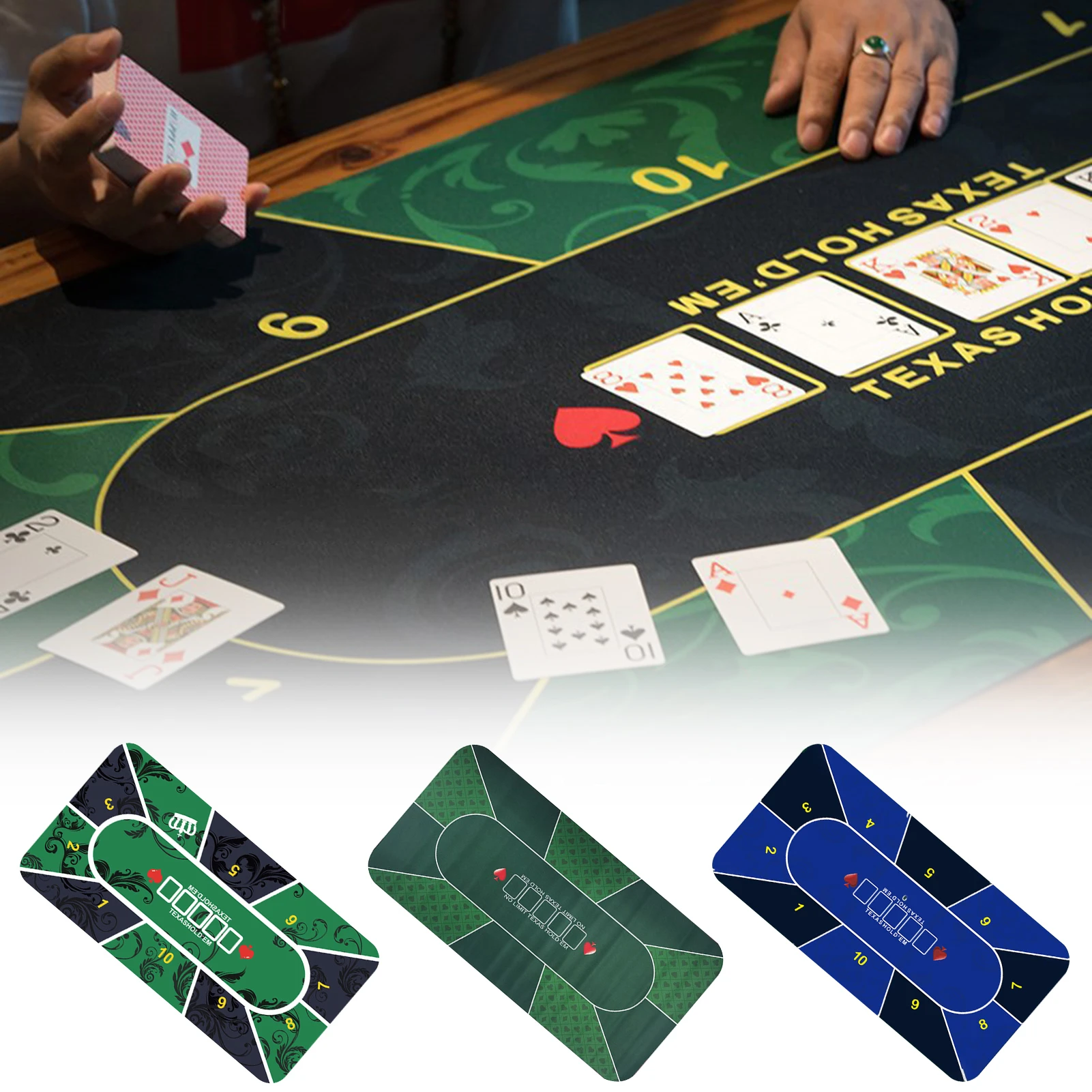 Mantel de gamuza de lujo de 1,2 m, mantel de Texas Holdem Pokers con patrón  de flores, juego de póker de Casino, Alfombra de juego de mesa, accesorio  de póker| | - AliExpress