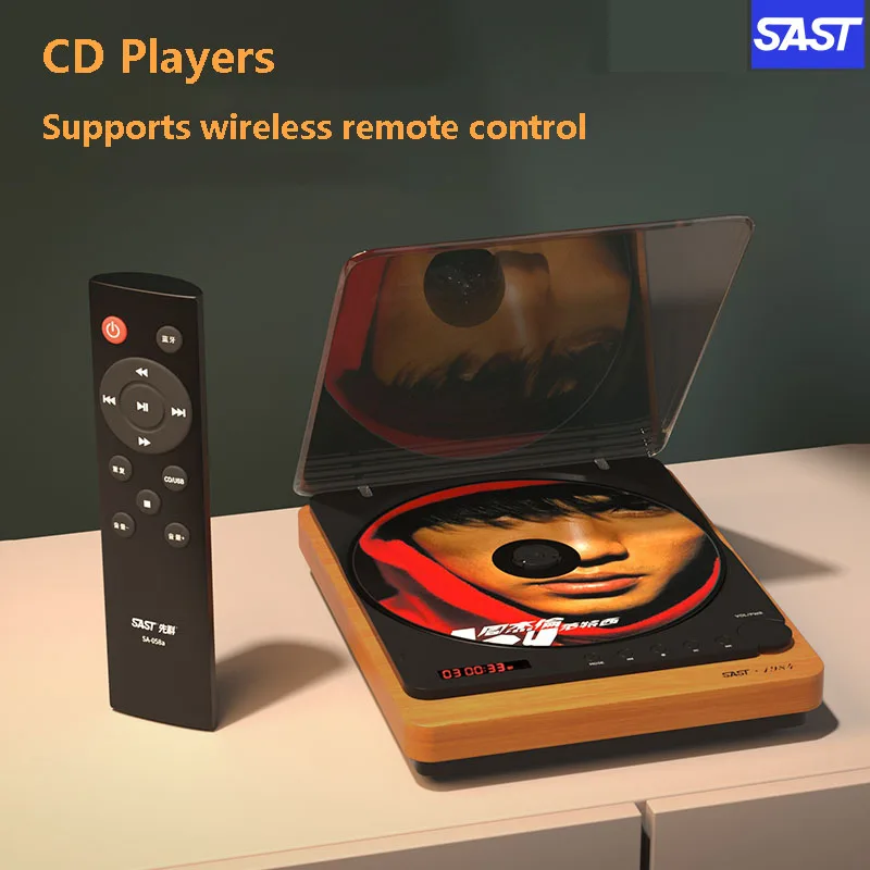 Highend Wooden CD Player Audiophile HD Lossless Portable CD Walkman Wireless Bluetooth Support