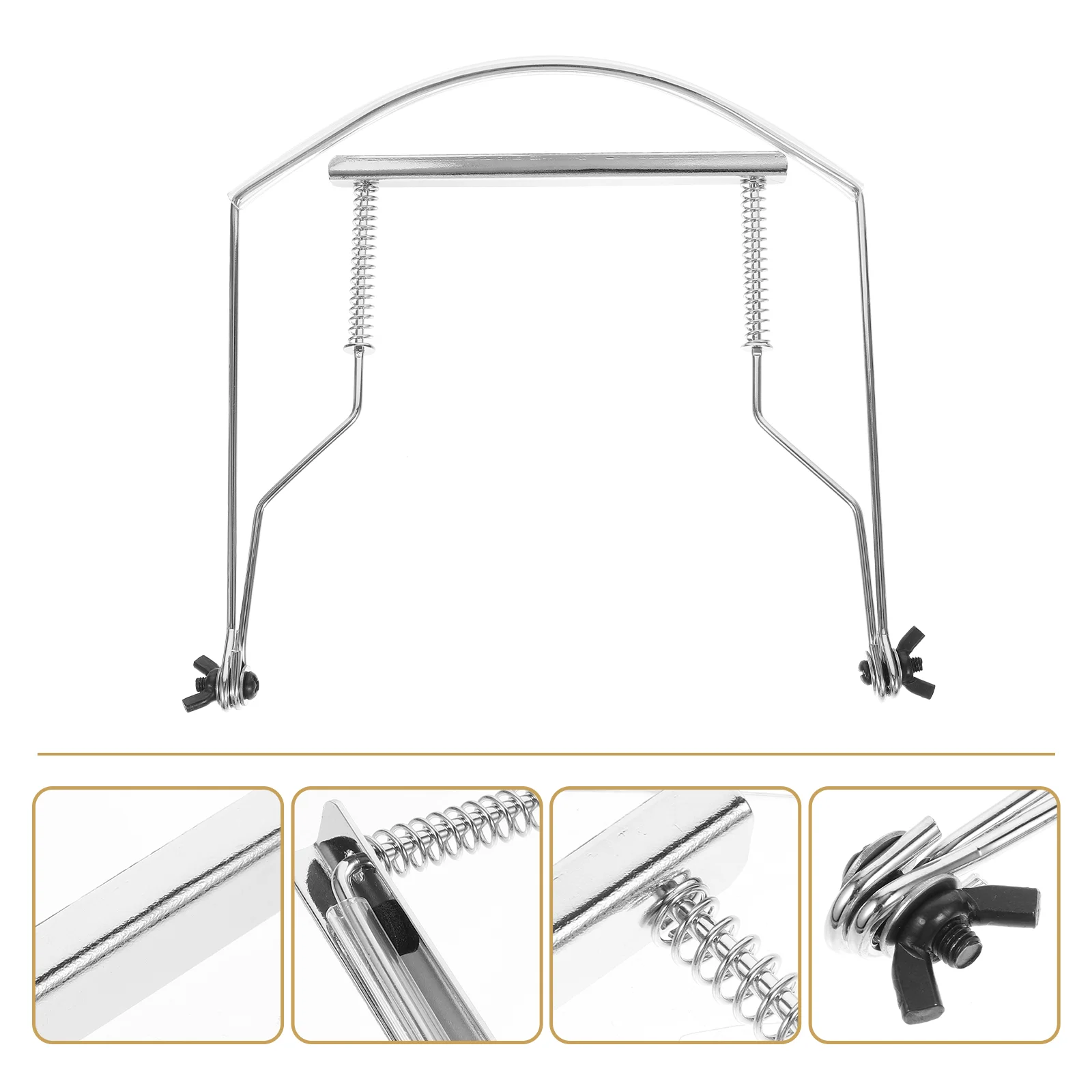 

10 Holes Harmonica Neck Holder Metal Frame Harp Rack Harmonica Model Mouth Organ Accessory (Silver)