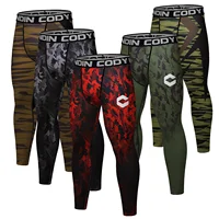 Camouflage Men's Compression Pants Athletic Leggings Non-Pocket Uv sun protection Riding Pants Stretch Gym Fitness Tights 1