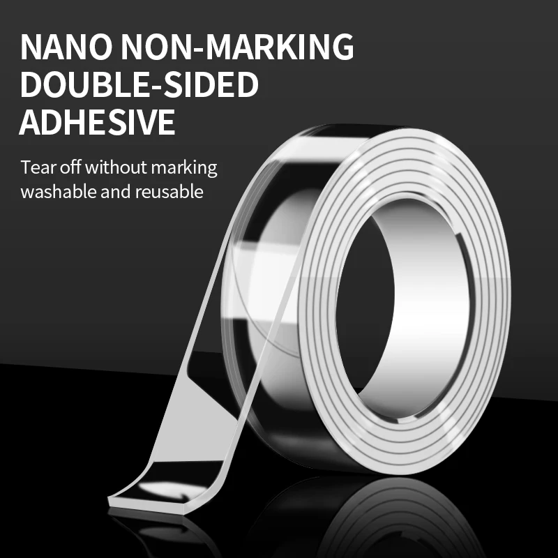 Nano Double-Sided Tape Transparent Furniture Edge Strips Car Fixed Decoration Display Boards Posters Plastic Metal Production double sided tape,car double sided tape