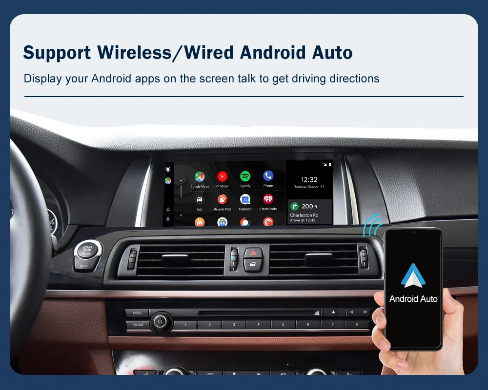 Drahtlose Carplay Für BMW Auto 5 7 Serie F10 F11 F07 GT F01 F02 F03 F04 CIC NBT EVO Carplay Interface Spiegel Link Air Spielen – Detail 7