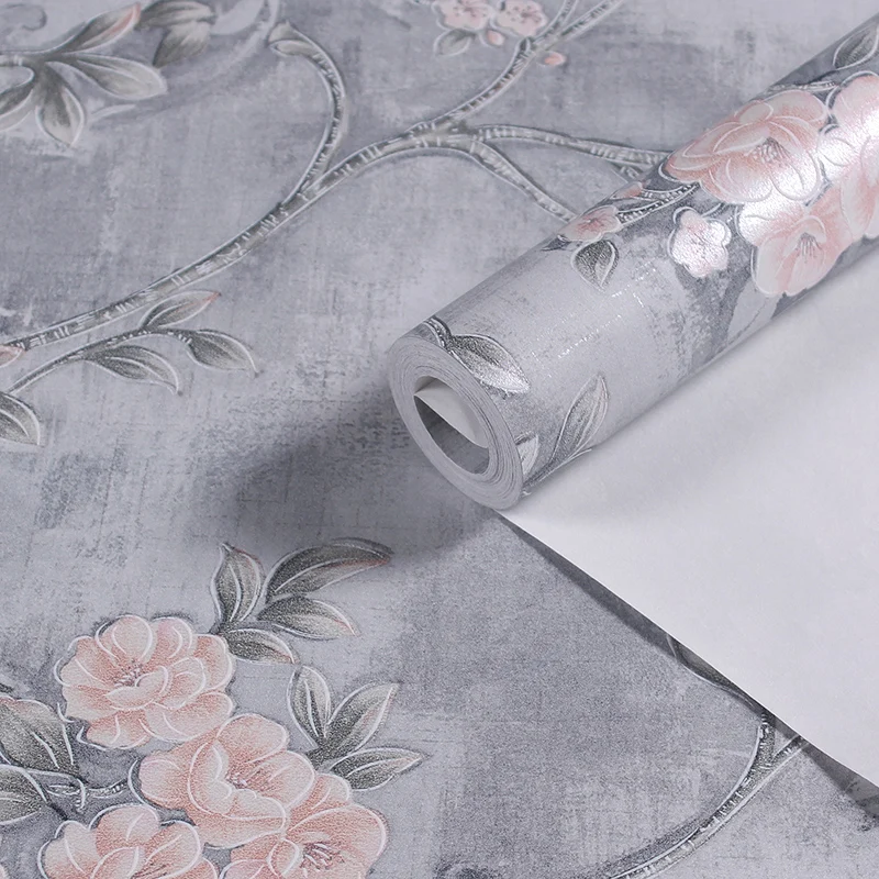 

American Vintage Floral Wallpaper Living Room Bedroom Tv Sofa Bedside Background Garden Vine Flower Wallpaper Clothing Store