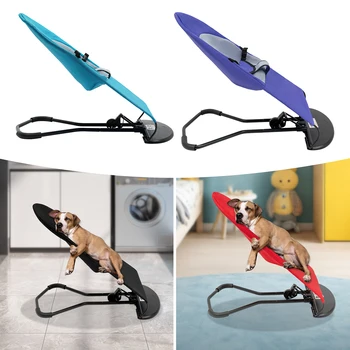 Pet Rocking Chair, Stainless Steel Bracket, Height Adjustable,  Foldable, Portable Puppy Rocker Bed with Anti-slip Pads for Home 3