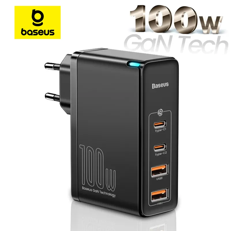 Ładowarka Baseus GaN 100W PD QC szybka ładowarka USB typu C szybkie ładowanie ładowarka USB C do iPhone 15 14 13 12 Pro Max Macbook