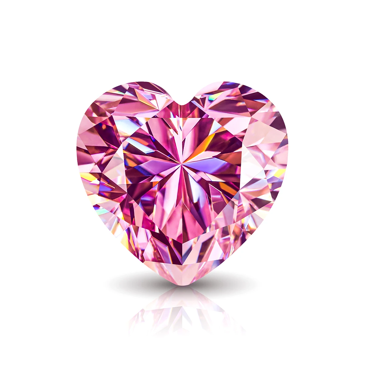 

Loose Gemstone 2ct Pink Heart Cut Moissanite Stone Brilliant D Color Lab Grown Diamond Beads GRA Certificated Wholesale