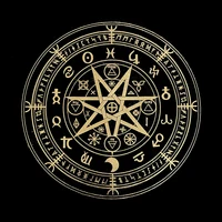 Black Tablecloths Tarot Clot Card Divination Halloween Tablecloth Black gold Fashion Decoration Alchemical Sigil Altar Astrology 2