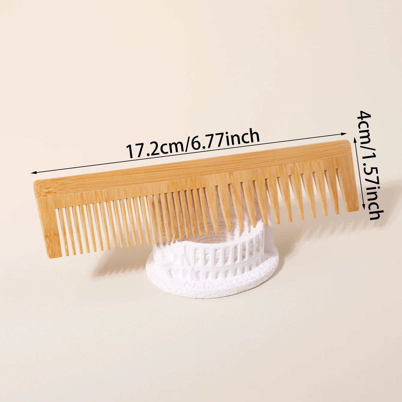 Hair Comb 1pc wide and fine toothed wood comb, anti static and anti residue wood comb,hair removal comb，Special for real hair wigs