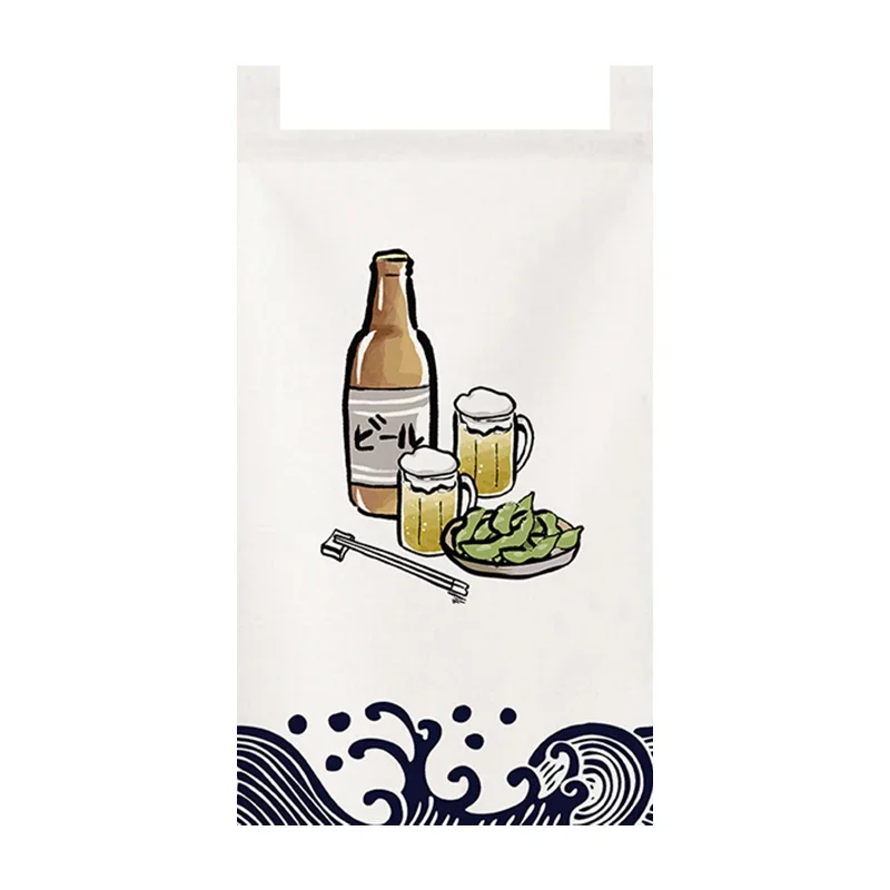 Adversing Flag Sushi Shop Doorway Short Curtain Hanging Japanese Door Curtains Izakaya Resturant Enterance Noren Bistro Decor