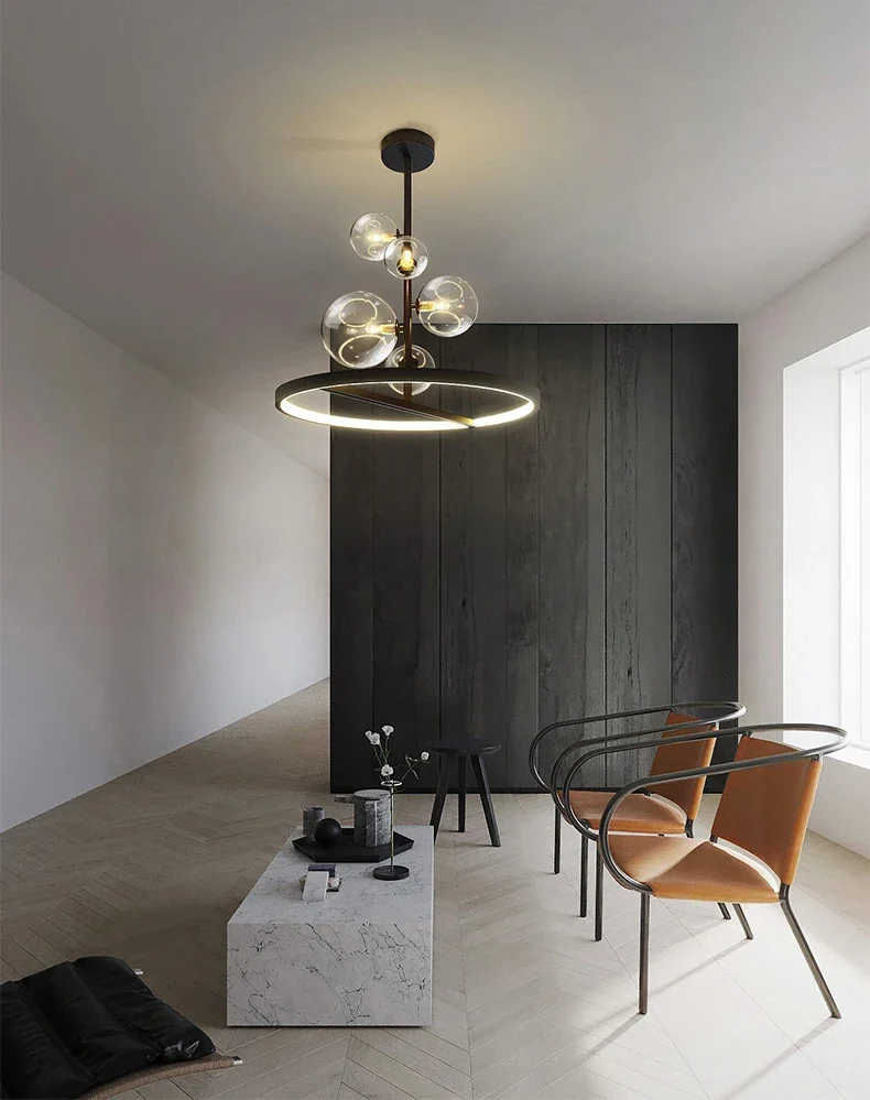 Modern Art Glass Chandelier Image 12