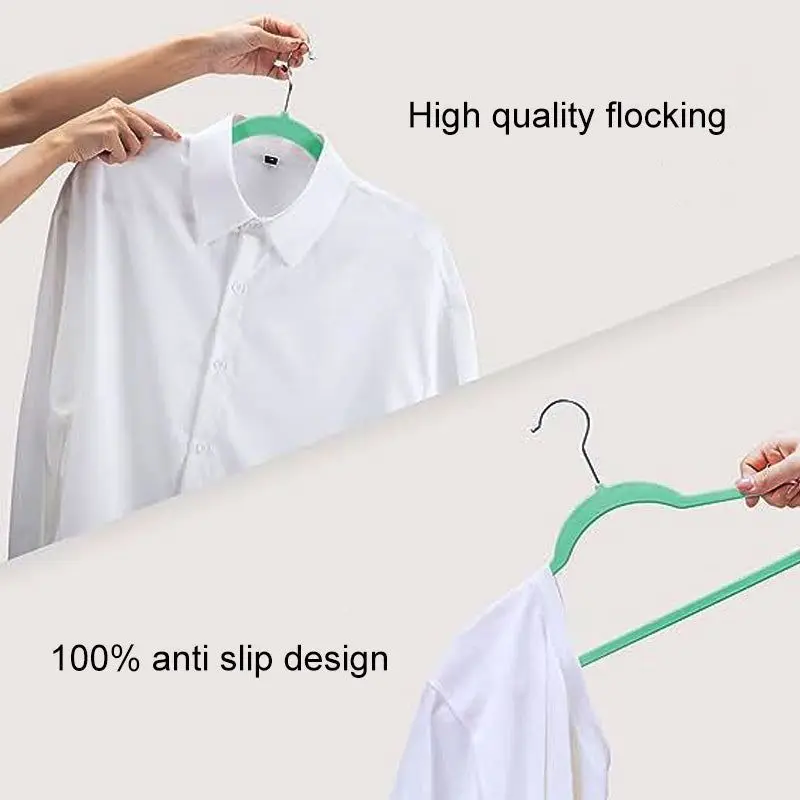 Non-Slip 100 Pack Coat Hanger Adult Clothes Trouser Hanging Space Saver