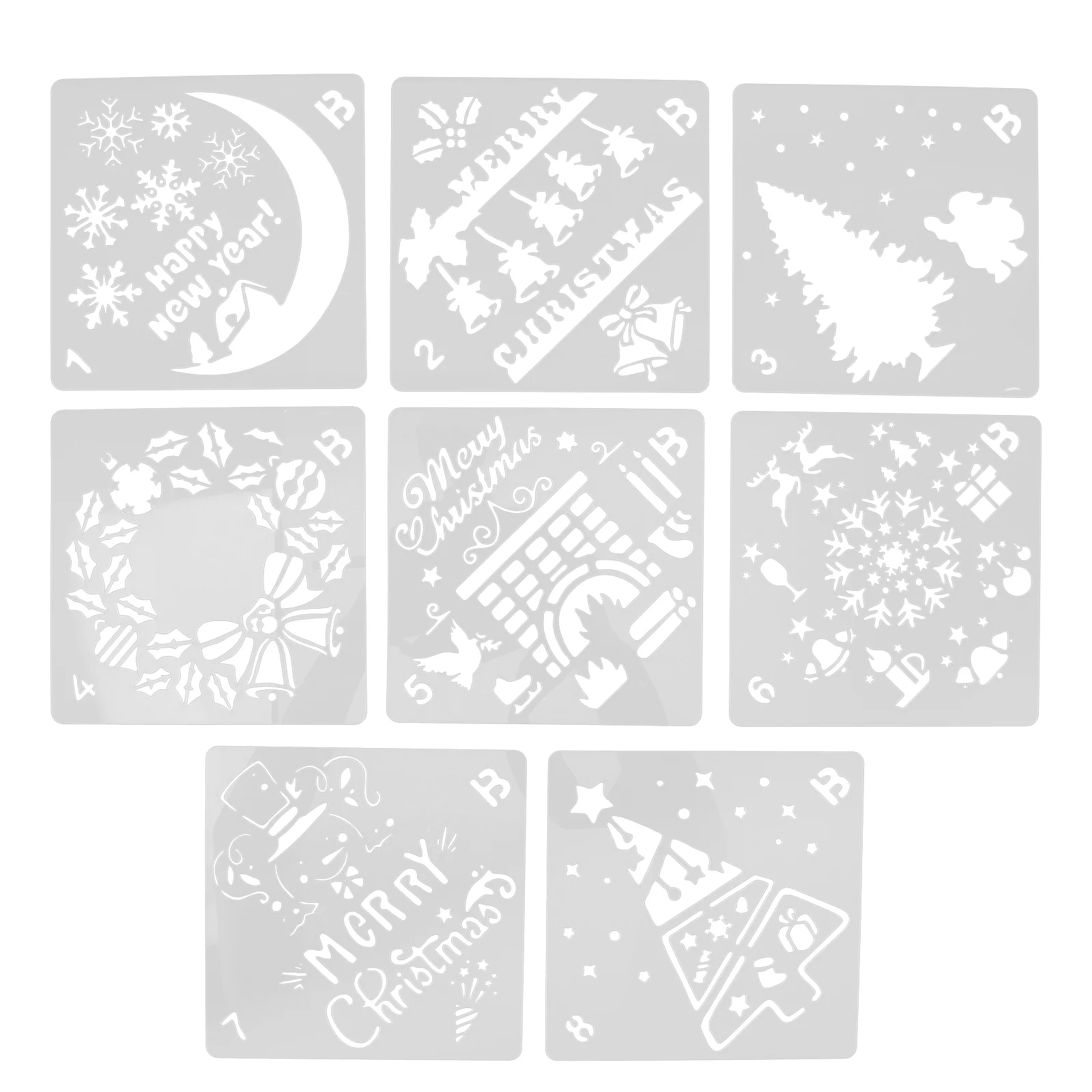 

1 Set of Decorative Spray Stencils Christmas Stencils Scrapbook Stencils for Painting