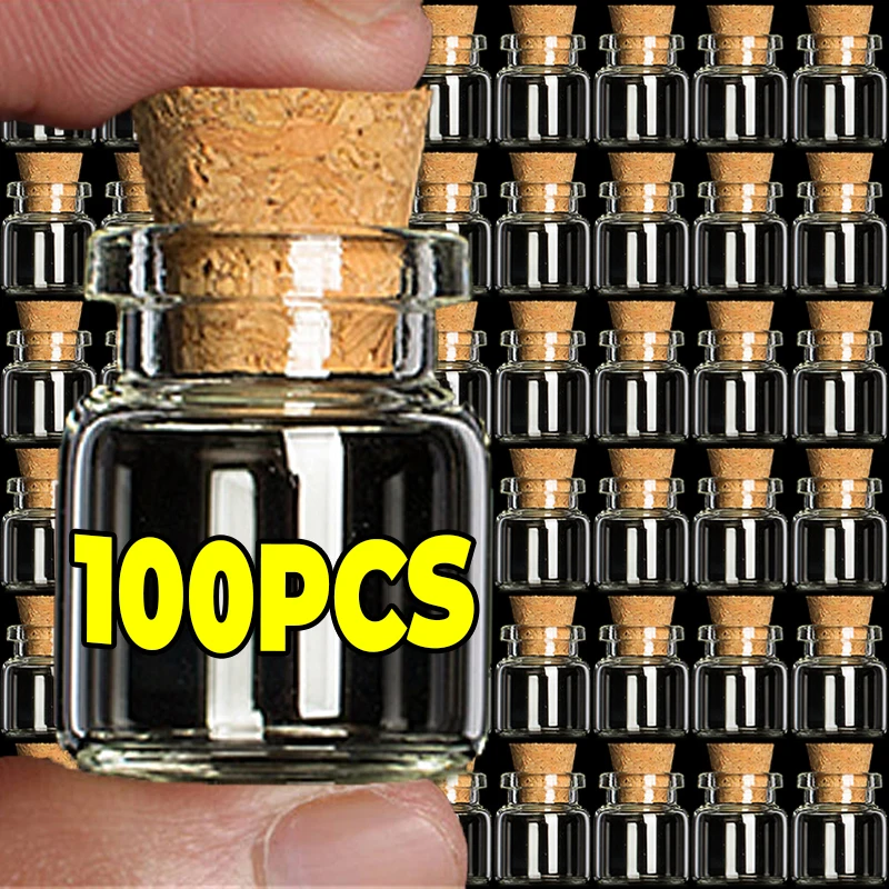 Wholesale Mini Glass Bottles DIY Transparent Empty Message Wishing Bottle with Cork for Birthday Wedding Party Home Decor Favors