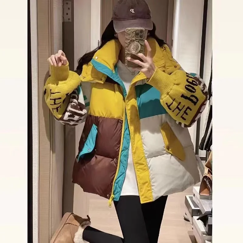 

Women's New Puffer Jacket Fashion Streetwear Loose Parkas Outerwear Winter Down Jackets Female Thick Warm 90% Duck Down Coat