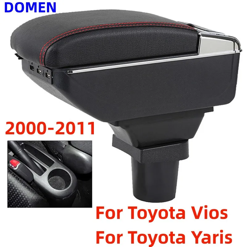 

For Toyota Vios For Toyota Yaris armrest box Car central modification armrest box modification accessories USB Charging